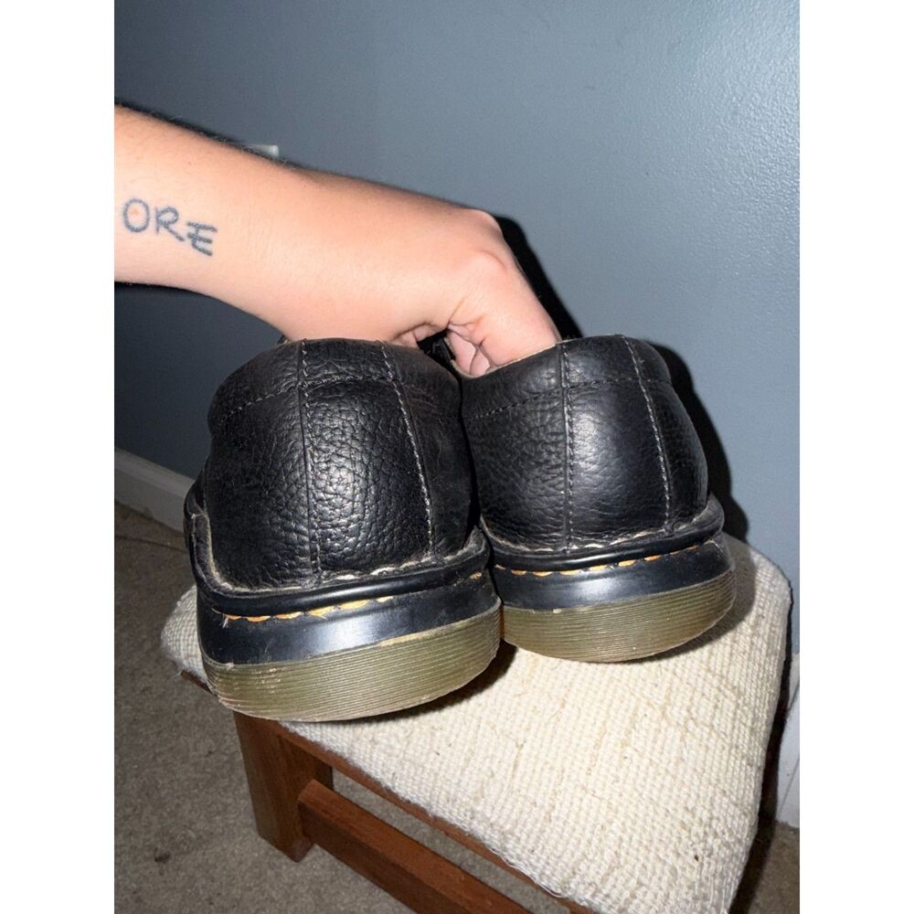Dr. Martens Black Pebbled Leather 'Bryce' Slip-Ons | Size Men's 10/Women's 11 - Picture 4 of 8
